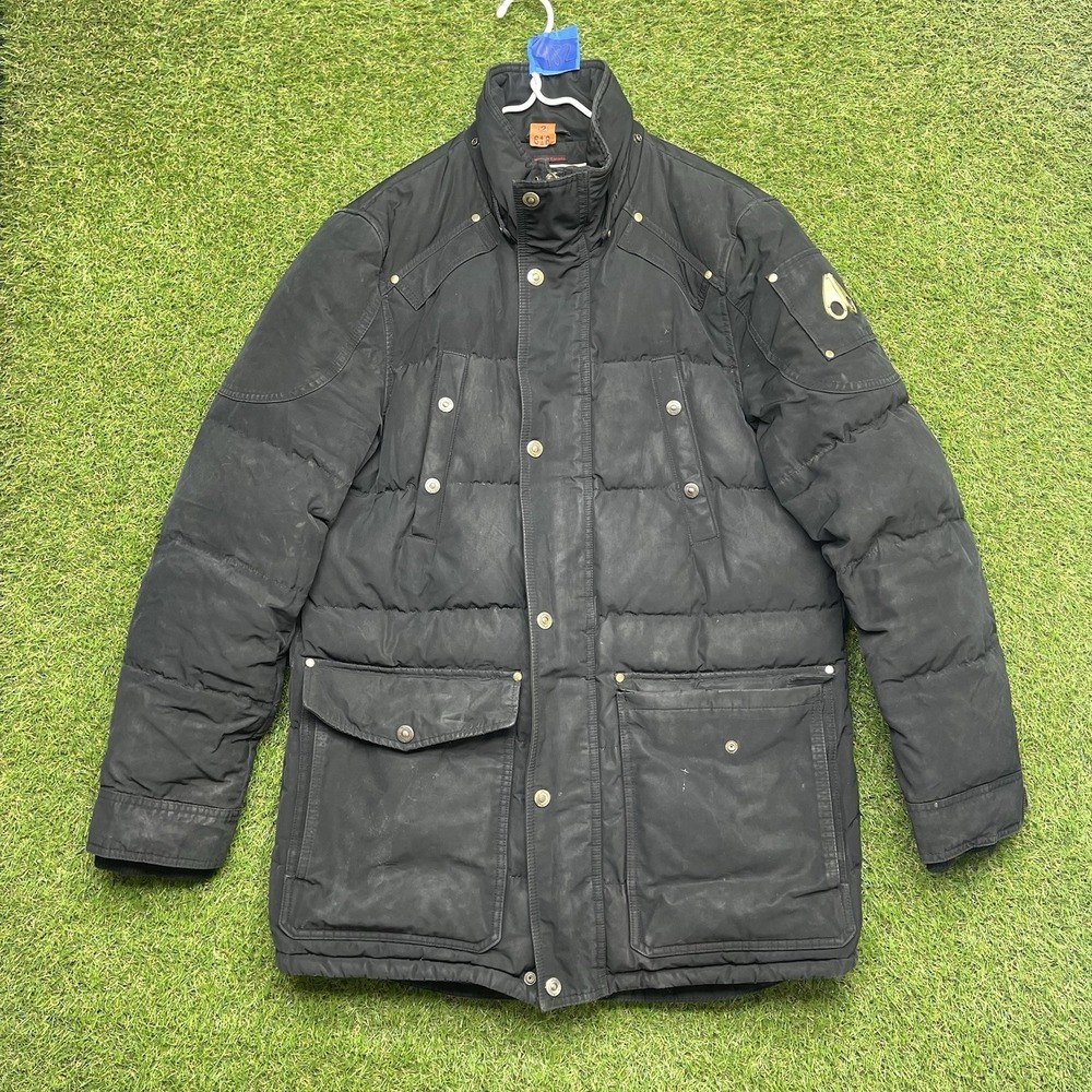 Moose Knuckles 3Q Jacket Mens XL Goose Down Puffer Zip Up Long Hiking Outdoor